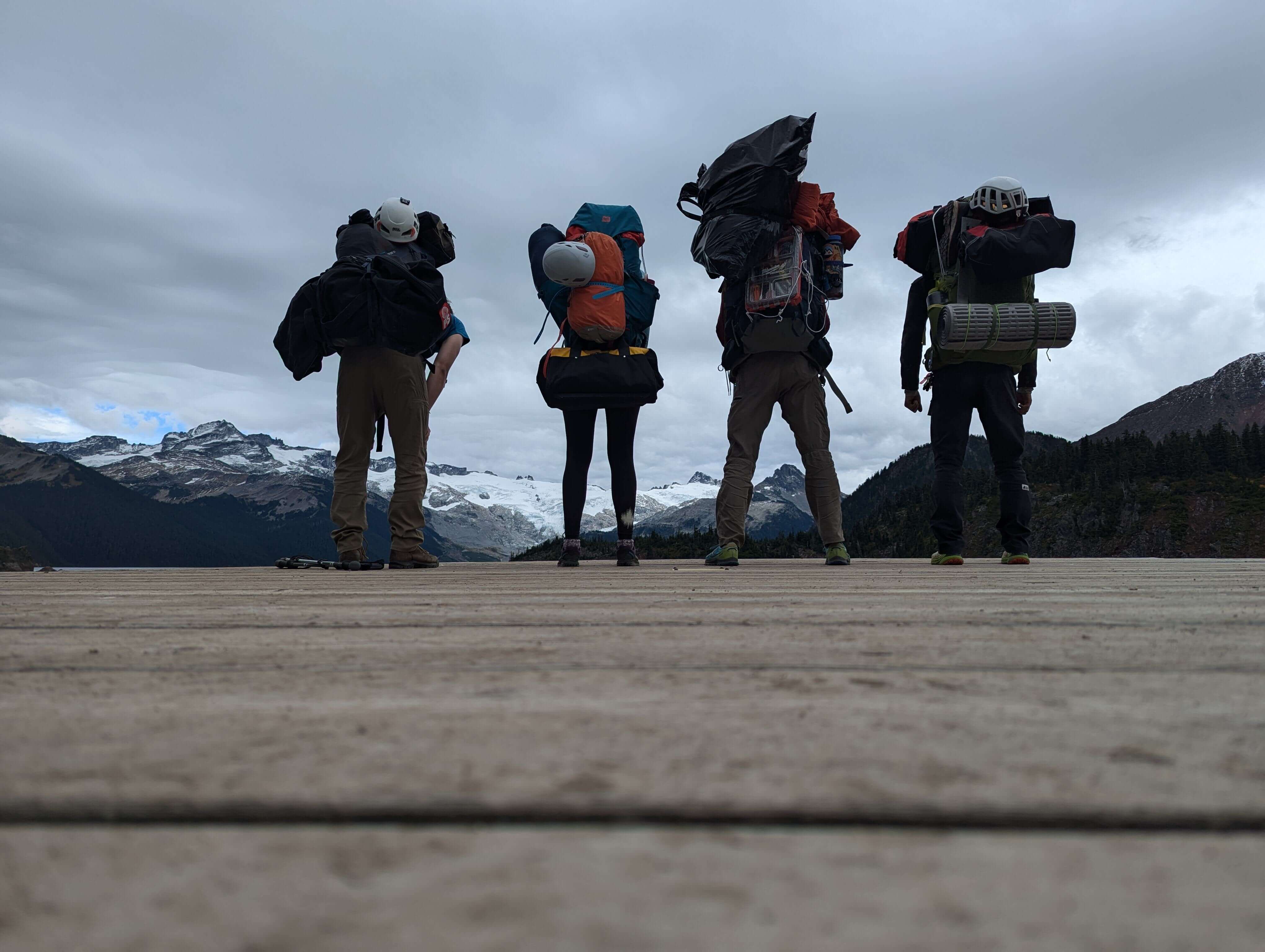 I didn’t take the pack off again after this photo because I was afraid I wouldn’t be able to get it back on. PC: Jacob Grossbard