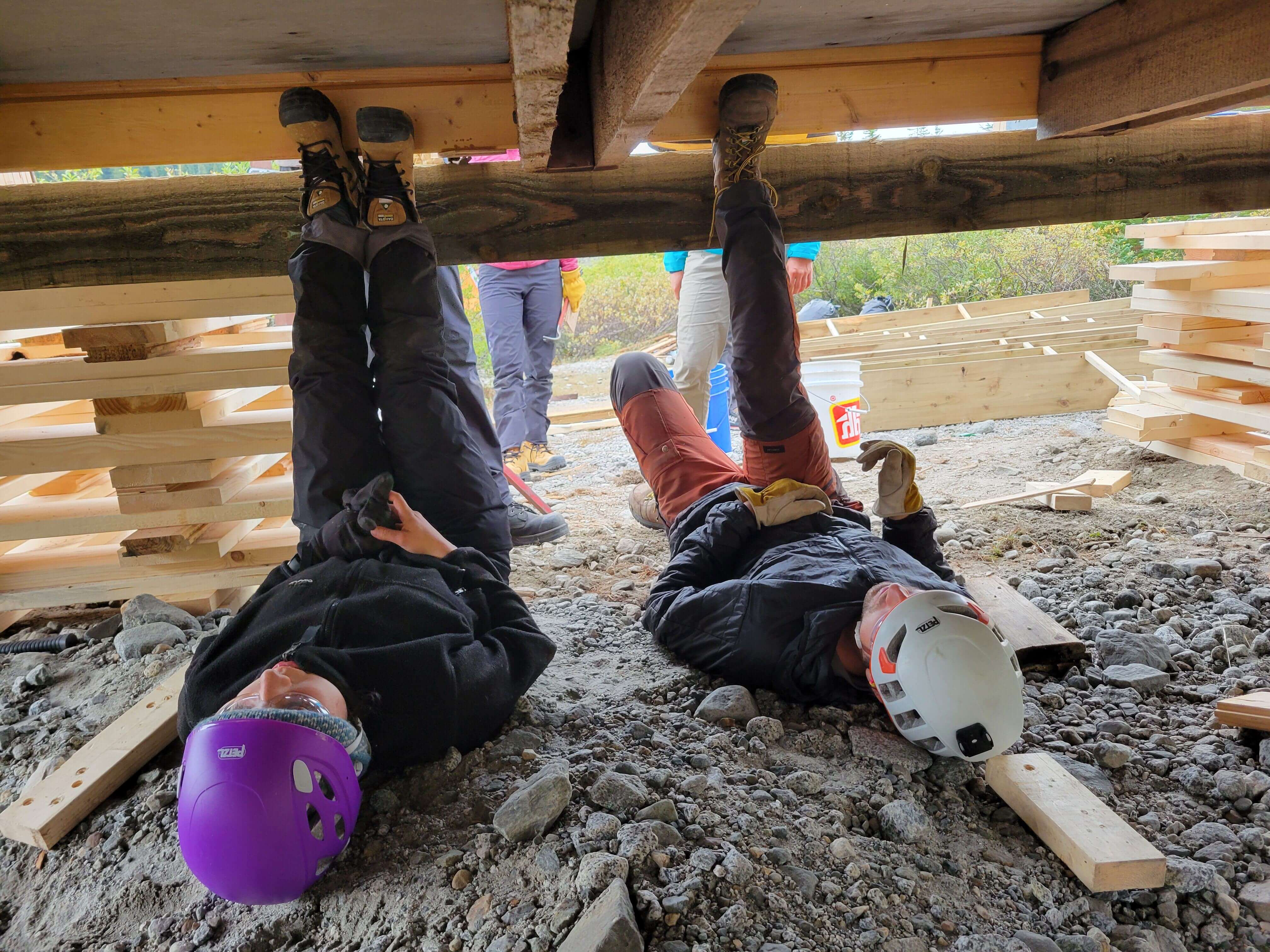 Katie and myself using our tongue and groove technique. PC: Someone else using my phone