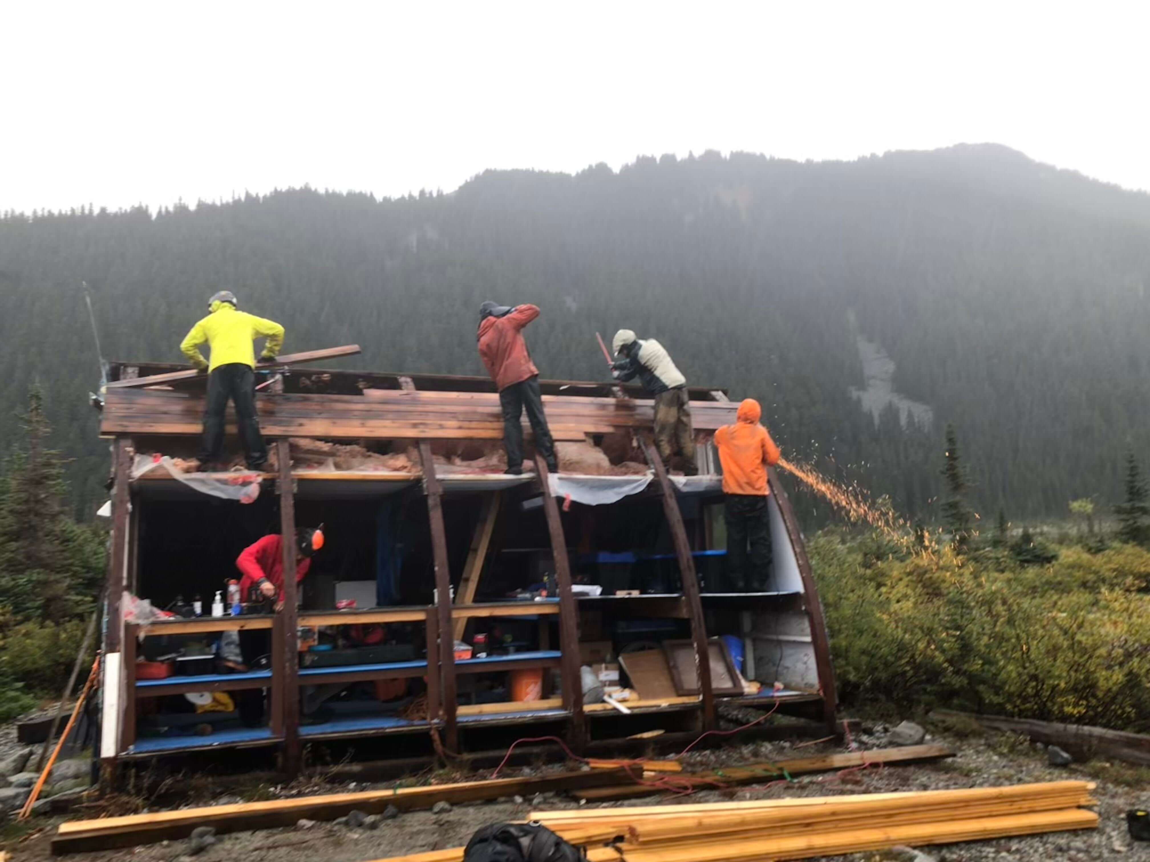 The crew working on demo. PC: Duncan MacIntyre